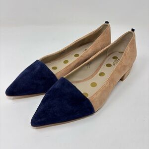 Boden Suede Color block Josie Low Chunky Kitten Heels Size 37 (6)